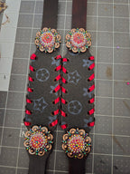 Red Metallic Bougie Lariat Halter